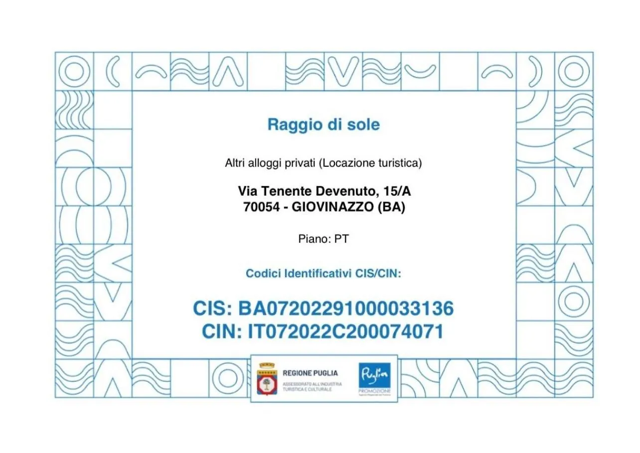 Casa Vacanza Raggio Di Sole Giovinazzo Holiday home
